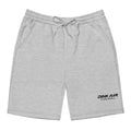 Front view of Dink Air Signature Pickleball Fleece Shorts in heather gray featuring a premium embroidered Dink Air logo on the lower left leg. Comfortable fleece shorts designed for everyday wear, travel, recovery, and the pickleball lifestyle.