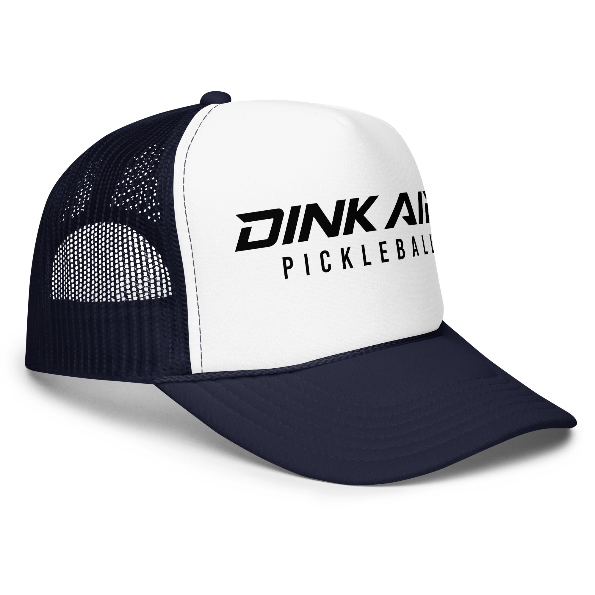 Front view of the navy Signature Pickleball Trucker Hat featuring the Signature Pickleball logo.