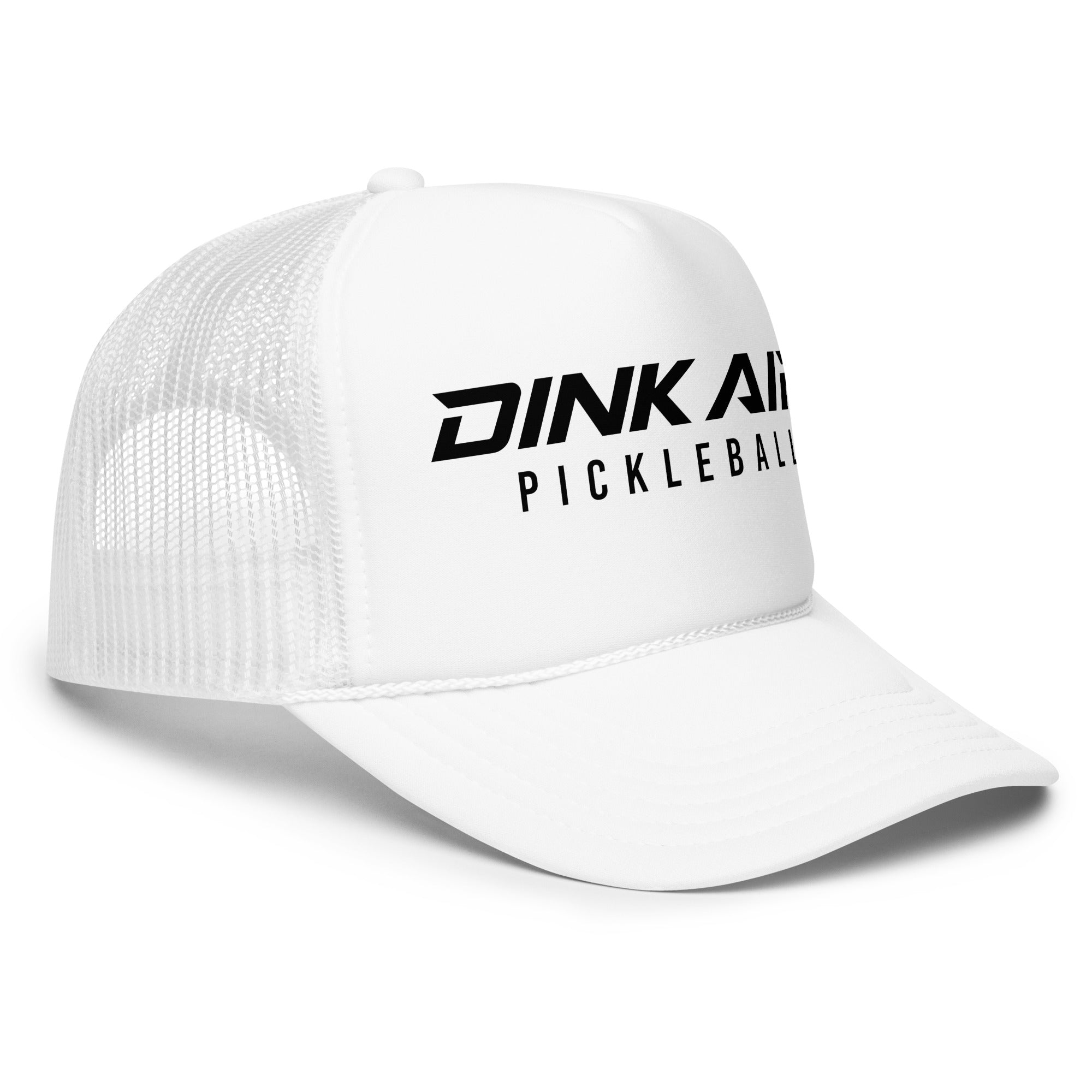 Front view of the white Signature Pickleball Trucker Hat featuring the Signature Pickleball logo.